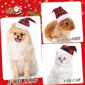 24 Pieces Dog Santa Hat Cute PET Santa Hat Costume Santa Hat for Cat Christmas Hat for Cat Holiday Party Costumes for Cats Dogs Pets Puppies Christmas Party Outfit Supplies (Mixed Pattern)