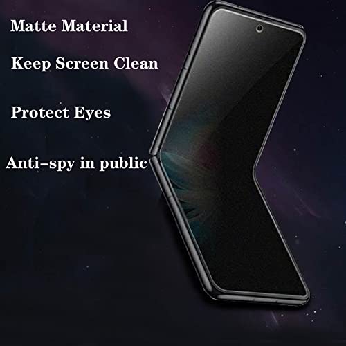 3 Pack Privacy Matte Screen Protector Compatible with Samsung Galaxy Z Flip 4 5G 2022,Anti-Peep 1PCS Outside Screen Protector+1PCS Inside Screen Protector+1PCS Side Protector Film For Z Flip 4 5G