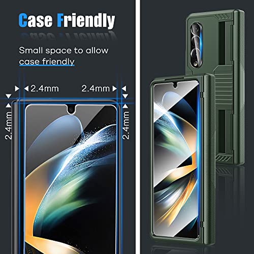 AACL [3 Pack Galaxy Z Fold 4 Screen Protector Tempered Glass [Front Screen Only]+ [2 Pack] Camera Lens Protector for Samsung Galaxy Z Fold 4 5g,Anti Scratch,Hd Clear,Bubble Free [Case Friendly]