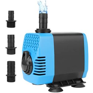 kulife fumak 800gph submersible water pumps (3000l/h, 40w) fountain pump pond pump aquarium water pump with flow control for fish tank, fountain, waterfall, filtration, water feature, hydroponics