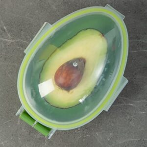 Meideli Avocado Saver Holder, Transparent Avocado Saver Keeper Fruit Storage Container, Vegetable Container Keep Fresh Kitchen Accessories, Keep Your Avocados Fresh for Days Green