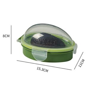 Meideli Avocado Saver Holder, Transparent Avocado Saver Keeper Fruit Storage Container, Vegetable Container Keep Fresh Kitchen Accessories, Keep Your Avocados Fresh for Days Green