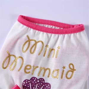 MSNFOASM Pet Clothes Dog Cat Tutu Dress Skirt for Dog Girl Boy Xmas Pet Costumes for Christmas Thanksgiving Holiday(Pink Mermaid,M)