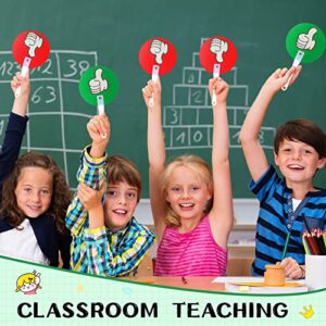 50 Pack Thumbs up Thumbs Down Classroom Voting Paddles Handy Teacher Classroom Event Supplies Plastic Thumbs up Sign Green Red Yes or No Paddles True False Paddles for School Classroom Student