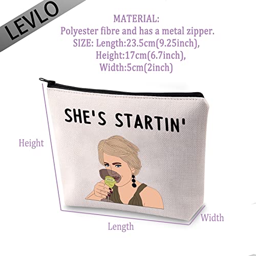 LEVLO Funny Housewives Gifts She's Startin' Makeup Bags Housewives Party Gifts(She's Startin)