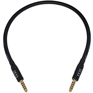 cncess cess-248-1f balanced 4.4mm male to male patch cable for dac headphone amp (1 foot)