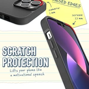 Smartish iPhone 14 Pro Slim Case - Gripmunk Compatible with MagSafe [Lightweight + Protective] Thin Grip Cover with Microfiber Lining - Black Tie Affair
