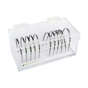 j&j ortho orthodontic arch wire holder organizer box with lid (12 sizes)
