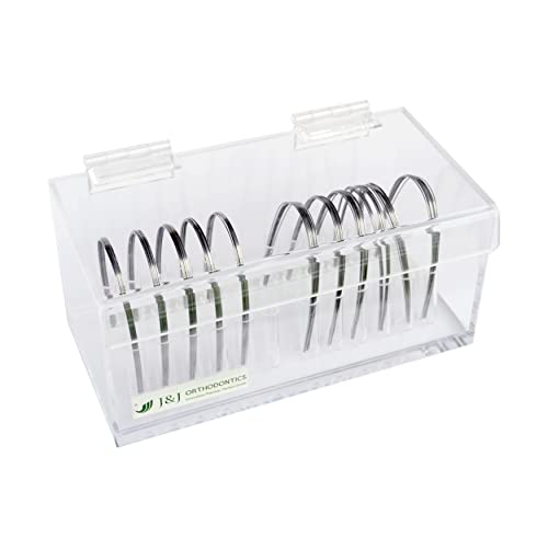 J&J Ortho Orthodontic Arch Wire Holder Organizer Box with Lid (12 sizes)