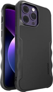 smartish iphone 14 pro max protective case - gripzilla compatible with magsafe [rugged + tough] heavy duty armored slim cover with drop protection - black tie affair