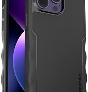 Smartish iPhone 14 Pro Max Protective Case - Gripzilla Compatible with MagSafe [Rugged + Tough] Heavy Duty Armored Slim Cover with Drop Protection - Black Tie Affair