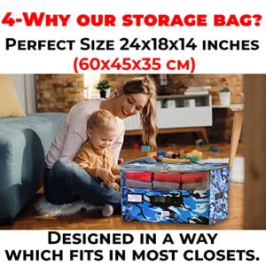 Professional Heavy Duty Extra Large Storage Bag, Moving Bag, for Traveling, Moving And Clothes, Oxford Material !!! [100L] 3 Sides Handles, Carry up to 66LB - 30KG, With Name Holder, Waterproof, Anti Lint, Clothes Organization (Camo - 1 Pack)