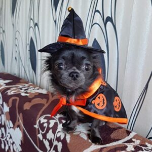 Cat Costume Pet Wizard Clothes Witch Cosplay Cloak for Cats and Puppy