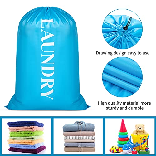4 Pcs Extra Large XL Travel Laundry Bags 28 x 40 In Machine Washable Dirty Clothes Organizer Travel Accessories Vacation Travel Laundry Kit Easy Fit a Laundry Hamper (Stylish Colors)