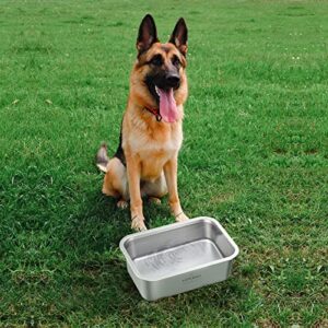 AIPERRO Stainless Steel Dog Bowls for Large Dogs, Large Capacity Metal Dog Water Food Bowl, Indoor and Outdoor Universal Pet Bowl