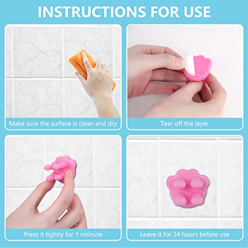 12 pcs Silicone Toothbrush Holder Multi-Function Hook Waterproof Self Adhesive Hooks Holders for Hanging Kitchen Bathroom Home Office Wall Door College Dorm Room Essentials