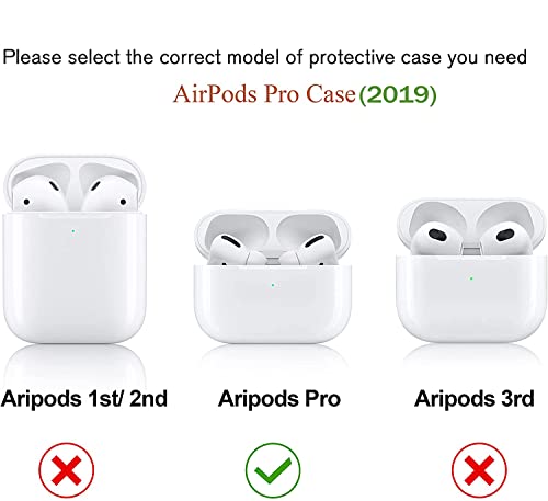 Compatible AirPods Pro 2019 / AirPods Pro 2nd 2022 Case Cover, Clear AirPod Pro Case for Women Girls Cute Hard Protective Cover with Keychain Design for Apple AirPod Pro Charging Case (Strawberry)