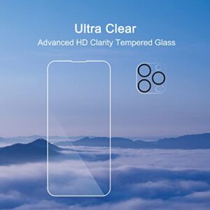 Ailun OnePeel Installation Frame Screen Protector for iPhone 14 Pro Max [6.7 inch] 2 Pack+2 Pack Camera Lens Protector,Sensor Protection,Dynamic Island Compatible,Tempered Glass,Case Friendly