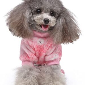 XIAOYU Christmas Pet Clothes Snowflake Pattern Warm Dog Pajamas Cat Jumpsuits Puppy Apparel, Pink, XL