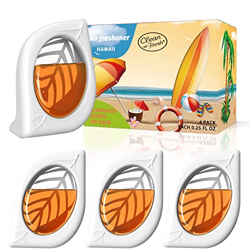 Air Freshener for Home, 4 Pack, Hawaiian, Odor Eliminator for Small Area Closets Bathroom Pets Strong Odor, Up to 120 Days