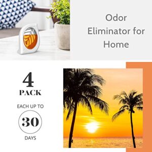 Air Freshener for Home, 4 Pack, Hawaiian, Odor Eliminator for Small Area Closets Bathroom Pets Strong Odor, Up to 120 Days