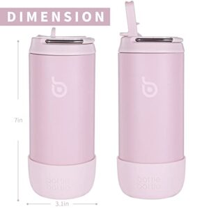 BOTTLE BOTTLE Kids Water Bottles 12 oz Kids Insulated Water Bottle with Leak Proof Lid Double Wall Vacuum Stainless Steel Water Bottle Keeps Hot and Cold for Boys Girls School Sports Travel (pink)