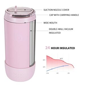 BOTTLE BOTTLE Kids Water Bottles 12 oz Kids Insulated Water Bottle with Leak Proof Lid Double Wall Vacuum Stainless Steel Water Bottle Keeps Hot and Cold for Boys Girls School Sports Travel (pink)