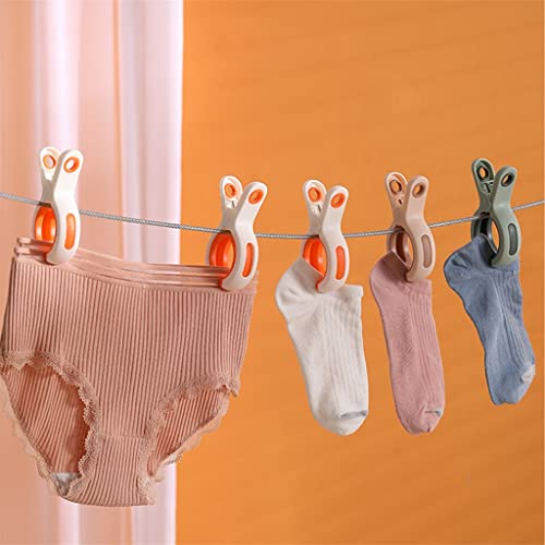 TJLSS 12pcs Practical Storage Multipurpose Clothes Peg Non Slip Reusable Heavy Laundry Spring Loaded Large (Color : Orange, Size : One Size)