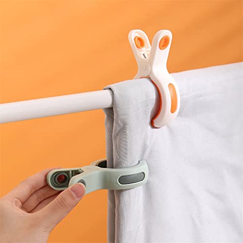 TJLSS 12pcs Practical Storage Multipurpose Clothes Peg Non Slip Reusable Heavy Laundry Spring Loaded Large (Color : Orange, Size : One Size)