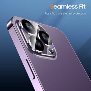 UniqueMe [3 Pack Compatible for iPhone 14 Pro Max/iPhone 14 Pro Camera Lens Protector Tempered Glass,[Case Friendly][Scratch-Resistant][Night Shooting Mode] - Clear