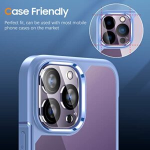 UniqueMe [3 Pack Compatible for iPhone 14 Pro Max/iPhone 14 Pro Camera Lens Protector Tempered Glass,[Case Friendly][Scratch-Resistant][Night Shooting Mode] - Clear