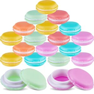 54 pcs mini macaron case macaron shape storage box colorful small pill case mini jewelry travel case cute pill container candy jewelry organizer, align the grooves before closing the box tightly