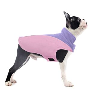 polar fleece dog sweater, dog apparel for cold weather, reversible soft warm coat with leash hole, safety reflective strap adjustable hook and loop dog fleece vest for small medium large dogs(xs-3xl)