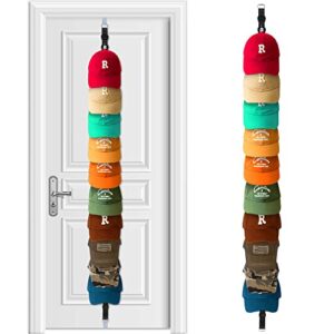 Hat Rack for Baseball Caps Hat Organizer Holder for Over The Door &Wall , 20 Clips Holds Up to 20-40 Caps, Hat Storage for Closet, Baseball Cap Rack for Wall Hanger, for Winter Beanie & Accessories