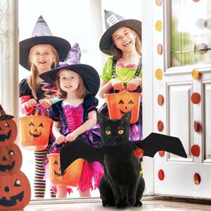 4 Pieces Halloween Costumes for Cats Dragon Wings for Cats Halloween Cat Pet Wizard Costume Cute Cat Pumpkin Cape Bat Wings for Pet Dog Cat Cosplay Holiday Halloween Party Decor