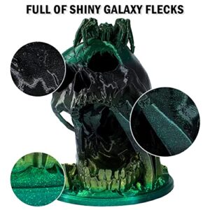OVV3D 3D Printer Filament, PLA Filament 1.75mm Shiny Black Green Color Change, 1 kg