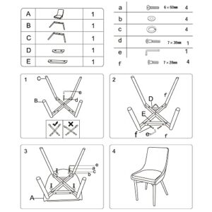 CangLong Upholstered Fabric Chairs and Solid Wood Legs for Kitchen Dining Bedroom Living Room, Set of 2, Beige 1