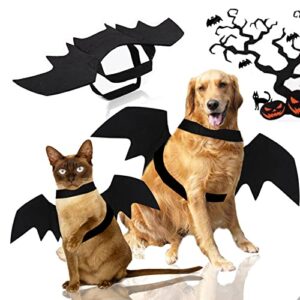 pet cat clothes cute bat wings for halloween party, cat costume for kitten, stitch dog costume for small dogs dress up accessories