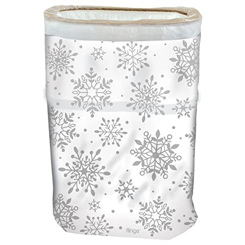 Amscan Snowy Flings Bin Pop-Up Trash Bin - 22' x 15' x 10' | Multicolor | 1 Pc.