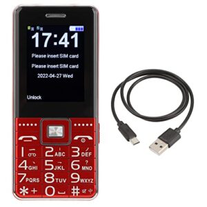 Zunate G600 Unlocked Cell Phone for Senior, 2G GSM Big Button Mobile Phone, SOS Button, 6800mah, Dual Card Dual Standby, Senior Phone with Loud Voice(Red)