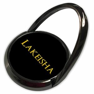 3drose lakeisha popular girl name in the usa. yellow on black talisman - phone rings (phr-361710-1)