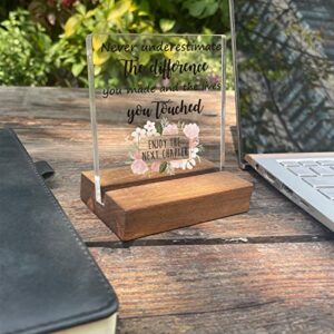 Coworker Gifts For Women Men Retirement Gifts New Joy Going Away Gift Leaving Gifts For Coworker Boss Leader Colleague Friends, Appreciation Gift, Desk Decor Signs for Home Office