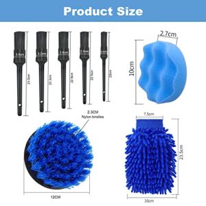 21PCS Car Detailing Brush Set, Car Detailing kit, Auto Detailing Drill Brush Set, Car Detailing Brushes, Car Wash Kit for Vehicles, Car Cleaning Tools Kit for Interior,Exterior, Wheels, Dashboard