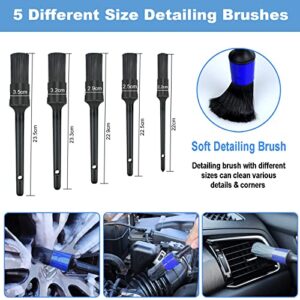 21PCS Car Detailing Brush Set, Car Detailing kit, Auto Detailing Drill Brush Set, Car Detailing Brushes, Car Wash Kit for Vehicles, Car Cleaning Tools Kit for Interior,Exterior, Wheels, Dashboard