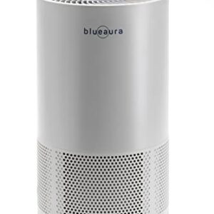 BLUE AURA PURE Air Purifier. H13 True HEPA Filter. Ideal for Home, Bedroom, Living room, Kitchen. Ozone-Free. 26db Quiet & Powerful. Wifi & App Enabled. Cleans 215 sq. ft in 15 min. AUTO. Slate Gray.