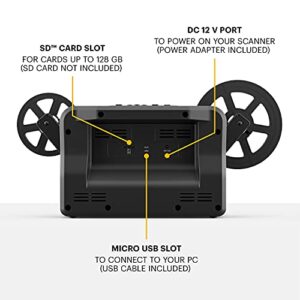 KODAK REELS 8mm & Super 8 Films Digitizer Converter with Big 5” Screen, Scanner Converts Film Frame by Frame to Digital MP4 Files for Viewing, Sharing & Saving on SD Card for 3” 4” 5” 7” and 9” Reels