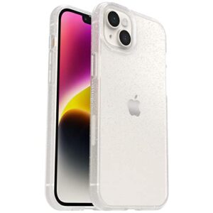 otterbox iphone 14 plus prefix series case - stardust (clear/glitter), ultra-thin, pocket-friendly, raised edges protect camera & screen, wireless charging compatible