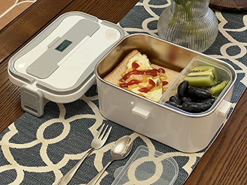 Electric Lunch Box Food Heater Heated Lunch Boxes For Adults Portable Food Warmer Lonchera Electrica Para El Almuerzo Self Heating Lunch Box For Work Heat Up Lunchbox Hot Heatable For Men Car Warming