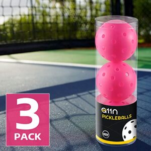 A11N S40 Outdoor Pickleball Balls- USAPA Approved, 3-Pack, Fuchsia