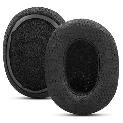 Gvoears Replacement Ear Pads Cushions for Skullcandy Crusher Wireless, Crusher ANC/EVO, Hesh ANC/EVO, Hesh 3 Wireless, Also Fit for Skullcandy Venue Wireless ANC Headphone with Black Mesh Fabric